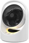 Kovhzcu Air Circulator Fan, 4400mAh Rechargeable Quiet Desk Fans with LED Light, 180° Auto-Oscillation Cooling Fan, 4 Speed, Touch Screen, Portable Table Fans for Home, Office, Outdoors