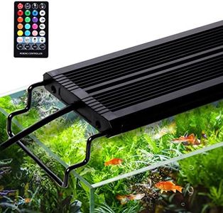 Abeststudio 120cm 52W Aquarium LED Light Lighting Full Spectrum Aqua Plant Fish Tank Lamp with Timer Extendable Brackets for 120-140cm Freshwater Planted Tank