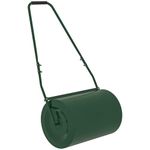 Outsunny 63 L Heavy Duty Water Or Sand Filled Φ30cm Garden Steel Lawn Roller Drum - Dark Green