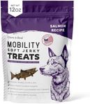 Chew + Heal Labs Dog Salmon Jerky Treats for Hip and Joint - 12 oz of Mobility Soft Dog Jerky Treats - Made with Alaskan Salmon, Turmeric, Glucosamine, Chondroitin, Green Lipped Mussel, and More