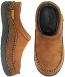 Zigzagger Men's Slip On Moccasin Slippers, Indoor/Outdoor Warm Fuzzy Comfy House Shoes, Fluffy Wide Loafer Slippers,Cold Tawny, 11-12 D(M) US