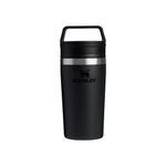 STANLEY 1913 Cafe to-Go Travel Mug 0.35L - Keeps 4 Hours Hot - 5 Hours Cold - Stainless Steel Thermal Mug - Dishwasher Safe - Easy-Carry Handle - Insulated Coffee Cup - Black