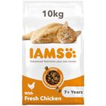 IAMS Complete Dry Cat Food for Senior 7+ Cats with Chicken 10 kg