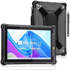 MUNBYN IRT14 Rugged Tablet Windows 11 Pro, 10.1" 1000-Nit Outdoor Display, WiFi 6, Intel N5100, 8GB+128GB, 4G LTE, GPS, IP65 Industrial Tablet for Field Work