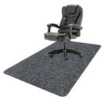 HengLiSam Chair Mat, Chair Rolling Mat, Office Chair Mat for Hardwood Computer Desk Floor Mat Desk Chair Protector, 47 x 35 in Upgraded Version Professional Protector Mat (Dark Grey)