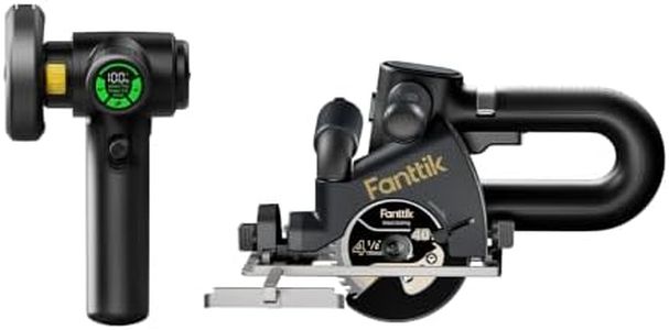 Fanttik M10 ACE Cordless Angle Grinder Brushless for Metal/Wood Cutting & Fanttik O11 Apex 4-1/2 inch Cordless Circular Saw, 4700RPM Brushless Motor