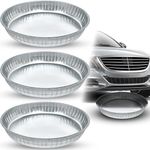 Datanly 3 Pcs 3.5 Gallon Oil Drain Pan 20.5 x 3.15 Inch Bright Corrosion Resistant Galvanized Utility Pan Metal Round Oil Change Pan for Automotive Oil Change, Silver