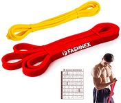 FASHNEX Rubber Resistance Bands, Exercise Band, Perfect for Mobility, Body Stretching, Powerlifting, Home Workout, Fitness Training Loop Bands for Men & Women