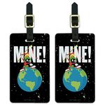 Looney Tunes Marvin The Martian Mine Luggage ID Tags Carry-On Cards - Set of 2