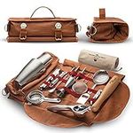 Mixology & Craft Travel Bartender Kit Bag | Professional 17-Piece Bar Tool Set with Stylish Portable Bar Bag and Shoulder Strap for Easy Carry and Storage