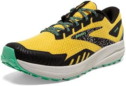 Brooks Men’s Divide 4 Trail Running Shoe - Lemon Chrome/Black/Spring Bud - 11 Medium