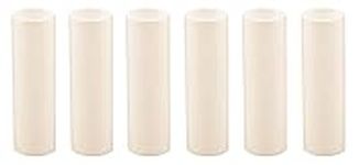 Creative Hobbies 3 Inch Tall Cream Plastic Candle Cover Sleeves Chandelier Socket Covers - Pack of 6 - Slip Over E12 Candelabra Base Sockets