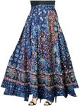 Sahaj Paridhan Women Jaipuri Print Relaxed Fit Maxi Wrapskirt, 2Xl,Multi