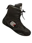 Boxing Wrestling Gym MMA Shoes | Suede Leather & Mesh | Rubber Sole | Black | Sizes 11