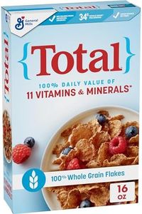 Total Breakfast Cereal, 100% Daily Value of 11 Vitamins & Minerals, Whole Grain Cereal, 16 oz