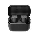 Sennheiser CX True Wireless Earbuds - In-auric.BT Earbuds for Music and Call, Passive Noise Cancelling, Customizable Touch Controls, Deep Bass, IPX4, 27h Battery, Black