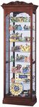 Howard Miller Hastings Curio Cabinet II, Portable Storage Cabinet Adjustable Glass Shelves with Lockable Side Opening Door, Wood Finish Perfect for Collectibles, Living Room & Office & Home Decor