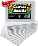 20 Pack Paint Canvases for Painting 5x7 Blank Art Canvases for Painting Multipack Panels Paint Painting Supplies Painting Canvas Art Media Small Canvases for Painting Flat Art Board Canvas Panel