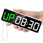 REACHER Portable Gym Timer Clock for Home Garage, Countdown/UP, Stopwatch, Workout Interval Timer with Powerful Battery, Strong Magnet, Adjustable Volume, Digital Fitness Timer Crossfit Boxing HIIT