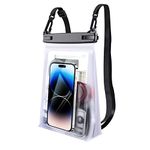 Large Floating Waterproof Phone Pouch [with Sealing Strip], Cell Phone Dry Bag for iPhone 15 14 13 12 11 Pro Max Plus Galaxy S23 S22 All Phones, Universal Float Waterproof Bag for Beach Water Park