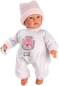 Llorens 1030010 Cuquita Doll with Blue Eyes, Baby Doll with Soft Body, Includes Romper and Hat, 30 cm