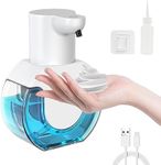 Automatic Foam Soap Dispenser, 420ml Touchless Foaming Soap Dispenser, Rechargeable Battery, High Sensitivity, 4 Gears Adjustable and can Wall Amounted for Shower, Bathroom and Kitchen (Foam Type)