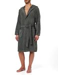 Tommy Hilfiger Men's Icon Hooded Bathrobe, Grey (Magnet), XX-Large