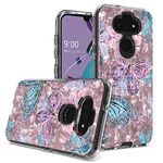 CELZEN - for LG Aristo 5, Tribute Monarch, Fortune 3, Phoenix 5, Risio 4, K31, K8X - Embossed Image Mobile Phone Case Covers - AC6 Butterfly