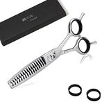 Hair Cutting Scissors Professional Sharp Thinning/Texturizing Shears 6” Hairdressing Scissors for Women Men Japanese Stainless Steel with Fine Adjustment Screw