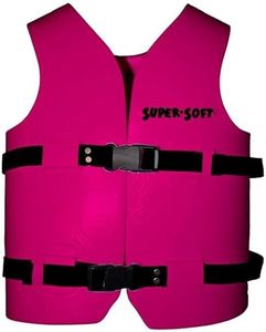 TRC Recreation Super Soft Child Size Medium Life Jacket USCG Approved Vinyl Coated Foam Swim Vest for Kids Swimming Pool and Beach Gear, Flamingo Pink