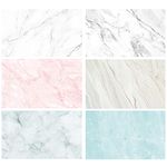 Flat Lay Backdrops Marble Photography Backgrounds Paper 3 Pack Kit 22x34Inch/ 56x87cm Double Sided Photo Props Rolls for Food Product Jewelry Tabletop Blog Pictures, 6 Pattern