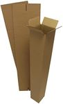 Sunrise Packaging 10 x Long Tall Strong Cardboard Storage Boxes Ideal for Umbrella/Cricket Bat/Golf Club Boxes - 38" x 5"x 5" (980x130x130mm)