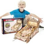 ROWOOD 3D Puzzle Pinball Machine Mechanical Wooden Model Kits for Adults and Teens to Build STEM Toy Model Building Craft Kit Creative Birthday