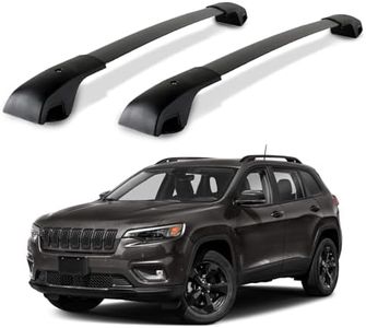 ZDKK Cross Bars Cargo Roof Racks Rooftop Rails Luggage Rack Adjustable for 2014-2022 Cherokee Canoe Kayak Bike Snowboard Skiboard Black