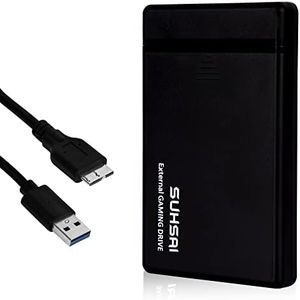 SUHSAI Portable External Hard Drive 1TB USB 3.0 Extended Data Storage Expansion Backup & Gaming Hard Drive Disk 2.5" HDD For PC Laptop Mac Smartphones XBOX PS3 PS4 Games Drive