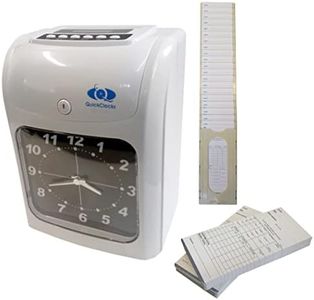 QuickClocks Relojes para Fichar, Registrador De Tiempo, (Incluye Tarjetas Y Estante De Tarjeta)