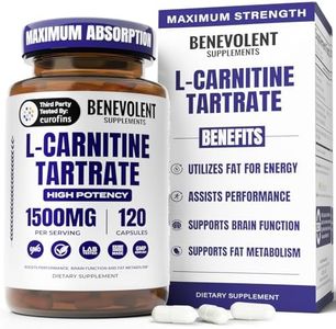 Advanced Strength L-Carnitine Supplement - 1500 MG High Potency L-Tartrate Amino Acids, 120 Veg Capsules, Increased Metabolism, Energy, Performance, Muscle Gain, Supports Memory, Focus Pro L Carnitine