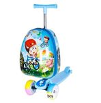 Zhirk Junior 2 in 1 Scooter & Trolley Bag with Wheels for Kids (Boy)