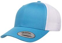 Yupoong Flexfit Men's YP Classics Retro Trucker Cap 2-Tone, Turquoise/White, OSFA