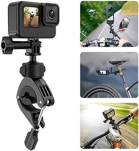 REYGEAK Bike Handlebar Mount 360° Ball Head Rotation Motorcycle Bicycle Handlebar/Seatpost/Pole Mount Accessories for GoPro Hero 11 10 9 Session Insta360 DJI Action Cameras (Ball Head Rotation)