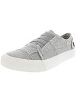 Blowfish Women's Marley Sweet Gray Color Washed Canvas Ankle-High Slip-On Shoes - 7M