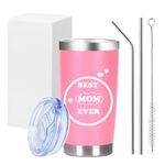 Shinhoo Personalised Speical Gift Ideas for Mom, Best Mom Ever 20oz 600ml Insulated Travel Mug Coffee Cup Best Gifts Ideas for Mother's Day Birthday Christmas Xmas Presents