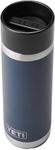 YETI Rambler Hotshot Bottle, Vacuum Insulated Stainless Steel Bottle with Hotshot Cap, Navy, 18 oz (532 ml)