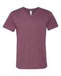 Bella Canvas Triblend Short-Sleeve V-Neck T-Shirt (3415C) Maroon Triblend, L