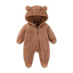 Xifamniy Baby Newborn Girls Boys Winter Clothes Snowsuit Footie Romper Jumpsuit Hoodie Warm Thicken Bunting Outwear