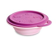 Marcus & Marcus Silicone Collapsible Bowl for Kids, Pokey The Pig, Pink