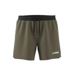 adidas Men's Terrex Multi Trail Running Shorts, Olive Strata, Large/5"