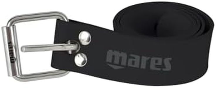 Mares Elastic Diving Weight Belt with Marseillaise Stainless Steel Quick-Release Buckle - 140cm Long Dive Belt for Scuba Diving, Freediving, Spearfishing - Black