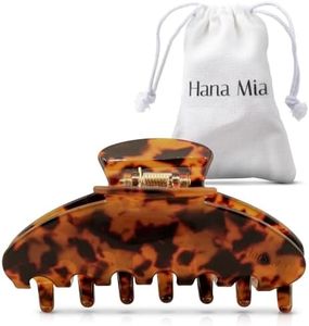 Hana Mia Claw Clip for Women | Our Acetate Hair Clip Feels Light, Looks Smooth and is Easy to Wear | Use for easy Half Ups with a Secure Grip in our Large Four Inch Size (TortoiseShell)
