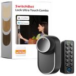 SwitchBot Smart Lock Ultra with Keypad Touch, Fingerprint Entry Door Lock, App Remote Control, Built-in WiFi Keypad Deadbolt, Auto Unlock, Waterproof&Easy Install, Supports Alexa and Google
